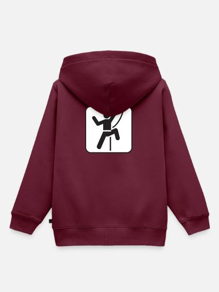 SeilKlettern - Kinder Premium Organic Hoodie - Burgunderrot