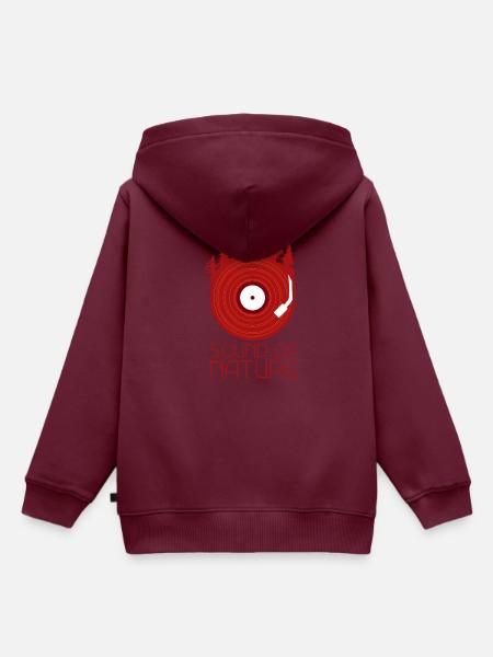 Naturgeräusch OOTD - Kinder Premium Organic Hoodie - Burgunderrot