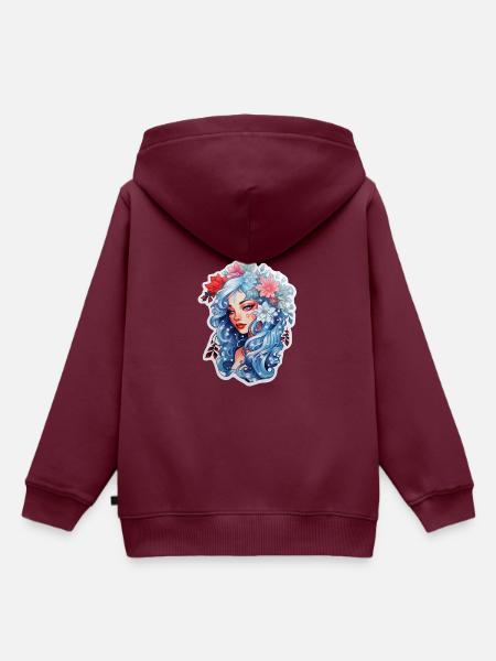 Wintermädchen - Kinder Premium Organic Hoodie - Burgunderrot