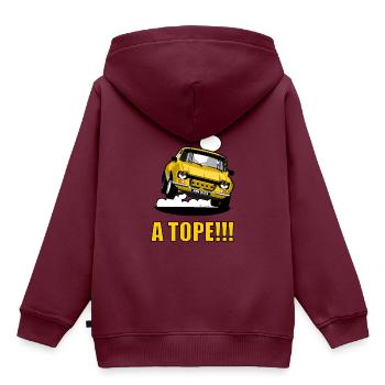 Ein TOPE - Kinder Premium Organic Hoodie - Burgunderrot - Hinten - AI Model Kid Female (0cm)