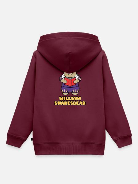 WILLIAM SHAKESBEAR - Kinder Premium Organic Hoodie - Burgunderrot