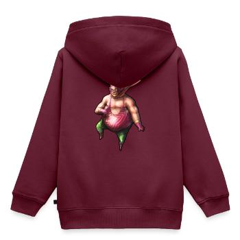 catcher ringer wrestler wrestling catchen sport - Kinder Premium Organic Hoodie - Burgunderrot - Hinten - AI Model Kid Female (0cm)