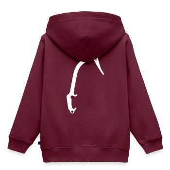 Kletterausrüstung eispickel - Kinder Premium Organic Hoodie - Burgunderrot - Hinten - AI Model Kid Female (0cm)