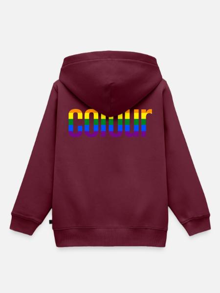 colour Rainbow - Regenbogenfarben - Kinder Premium Organic Hoodie - Burgunderrot