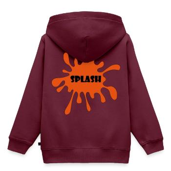 Splash - Kinder Premium Organic Hoodie - Burgunderrot - Hinten - AI Model Kid Female (0cm)