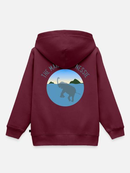 Nessie - Kinder Premium Organic Hoodie - Burgunderrot