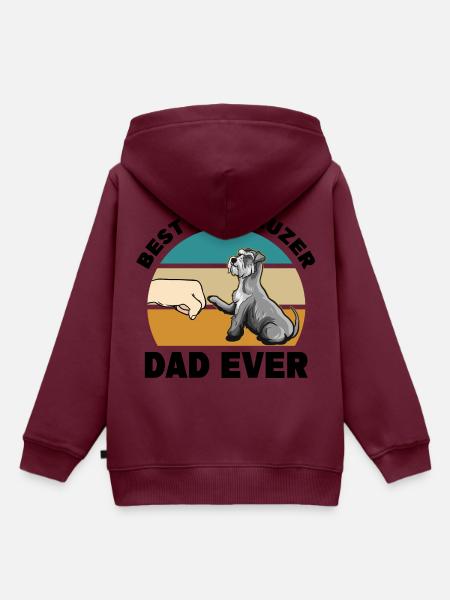 Schnauzer - Kinder Premium Organic Hoodie - Burgunderrot
