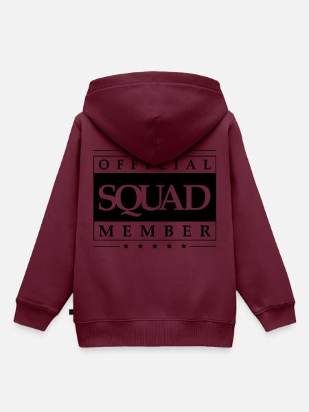 Squad member - Kinder Premium Organic Hoodie - Burgunderrot