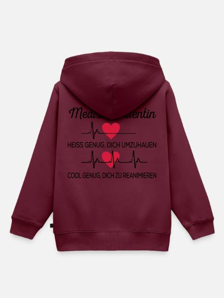 Medizinstudentin - Kinder Premium Organic Hoodie - Burgunderrot