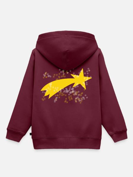 Sternschnuppe - Kinder Premium Organic Hoodie - Burgunderrot