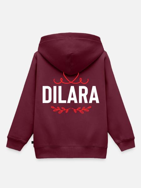 Dilara - Kinder Premium Organic Hoodie - Burgunderrot