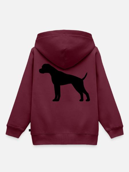 Boxer - Kinder Premium Organic Hoodie - Burgunderrot