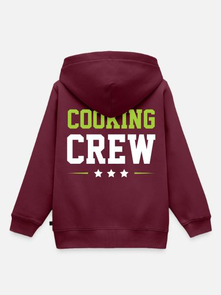 Cooking Crew - Kinder Premium Organic Hoodie - Burgunderrot