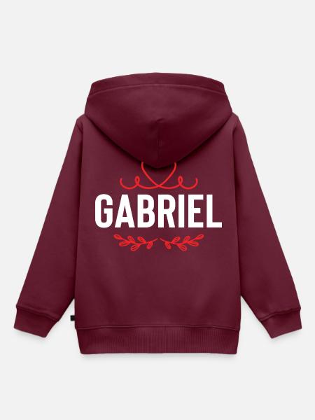 Gabriel - Kinder Premium Organic Hoodie - Burgunderrot