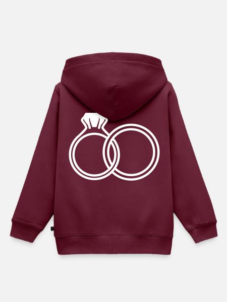 Eheringe symbol - Kinder Premium Organic Hoodie - Burgunderrot