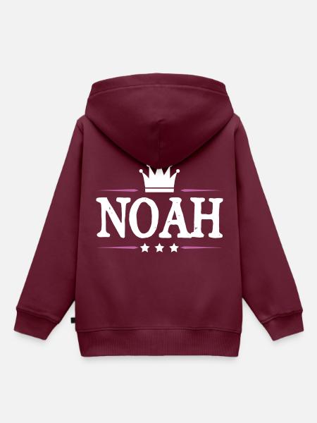 Noah - Kinder Premium Organic Hoodie - Burgunderrot