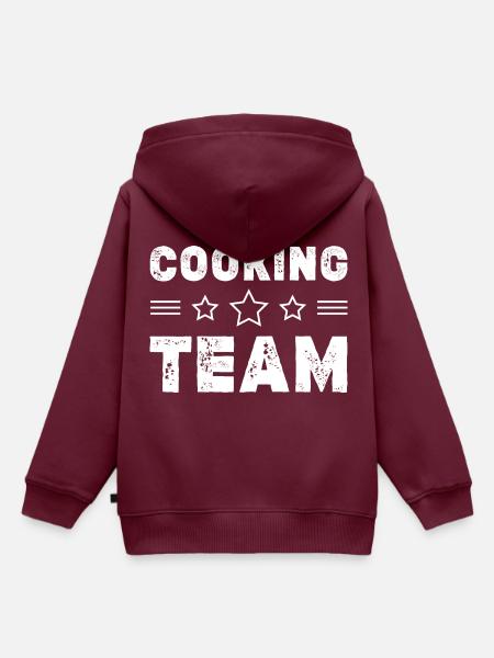 Cooking Team - Kinder Premium Organic Hoodie - Burgunderrot