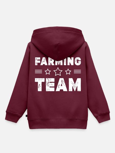 Farming Team - Kinder Premium Organic Hoodie - Burgunderrot