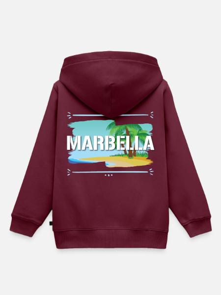 Marbella - Kinder Premium Organic Hoodie - Burgunderrot