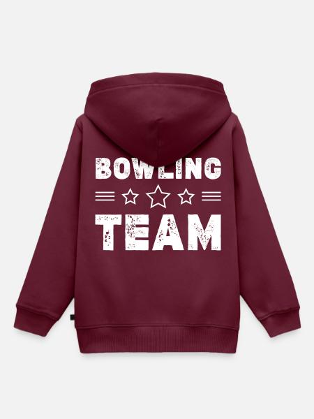 Bowling Team - Kinder Premium Organic Hoodie - Burgunderrot