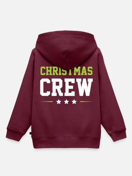 Christmas Crew - Kinder Premium Organic Hoodie - Burgunderrot