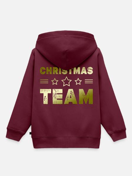 Christmas Team - Kinder Premium Organic Hoodie - Burgunderrot