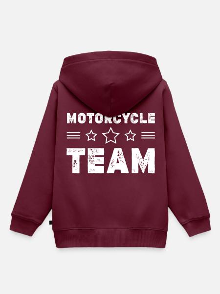 Motorcycle Team - Kinder Premium Organic Hoodie - Burgunderrot