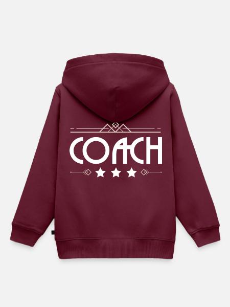 Coach Trainer - Kinder Premium Organic Hoodie - Burgunderrot