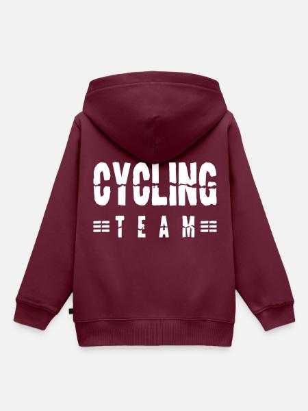 Cycling Team - Kinder Premium Organic Hoodie - Burgunderrot