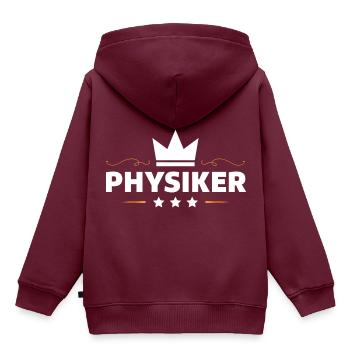 Physiker Beruf - Kinder Premium Organic Hoodie - Burgunderrot - Hinten - AI Model Kid Female (0cm)