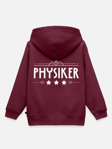 Physiker Beruf - Kinder Premium Organic Hoodie - Burgunderrot