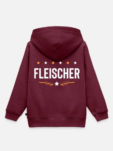Fleischer Beruf - Kinder Premium Organic Hoodie - Burgunderrot
