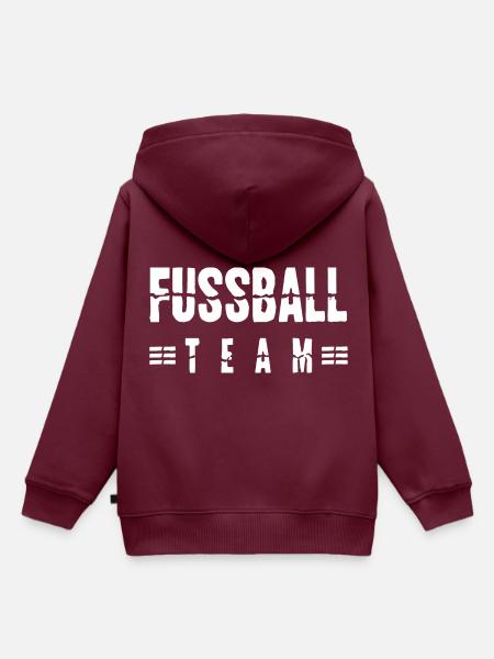 Fussball Team - Kinder Premium Organic Hoodie - Burgunderrot