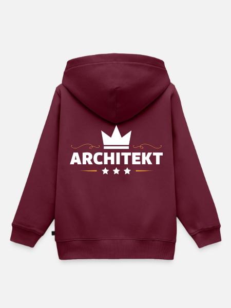 Architekt Beruf - Kinder Premium Organic Hoodie - Burgunderrot