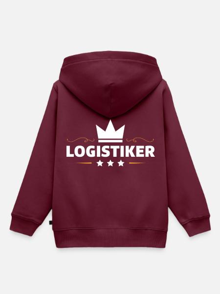 Logistiker Beruf - Kinder Premium Organic Hoodie - Burgunderrot