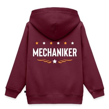 Mechaniker Beruf - Kinder Premium Organic Hoodie - Burgunderrot - Hinten - AI Model Kid Female (0cm)