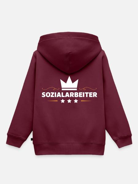 Sozialarbeiter Beruf - Kinder Premium Organic Hoodie - Burgunderrot