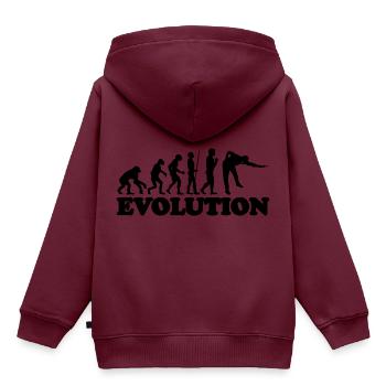 Billard Geschenk Evolution Snooker Pool idee - Kinder Premium Organic Hoodie - Burgunderrot - Hinten - AI Model Kid Female (0cm)