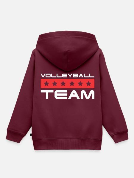 Volleyball Crew - Kinder Premium Organic Hoodie - Burgunderrot