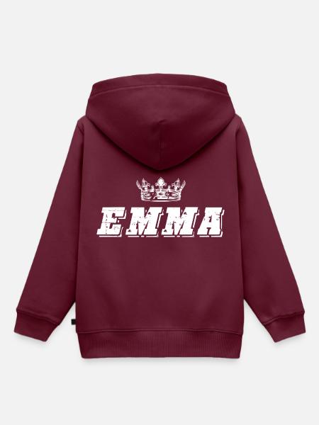 Emma - Kinder Premium Organic Hoodie - Burgunderrot