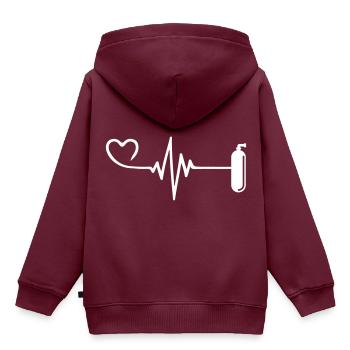 Sauerstoff Tauchen puls herz - Kinder Premium Organic Hoodie - Burgunderrot - Hinten - AI Model Kid Female (0cm)