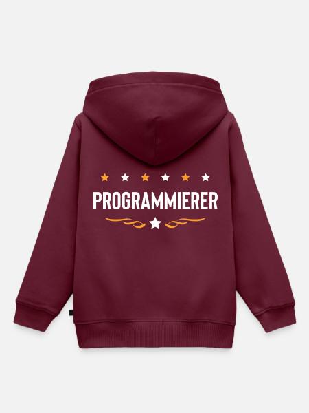 Programmierer Beruf - Kinder Premium Organic Hoodie - Burgunderrot