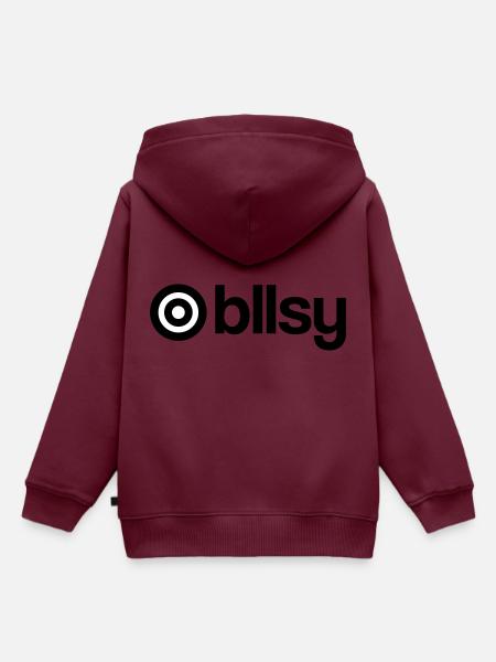 bullseye - Kinder Premium Organic Hoodie - Burgunderrot