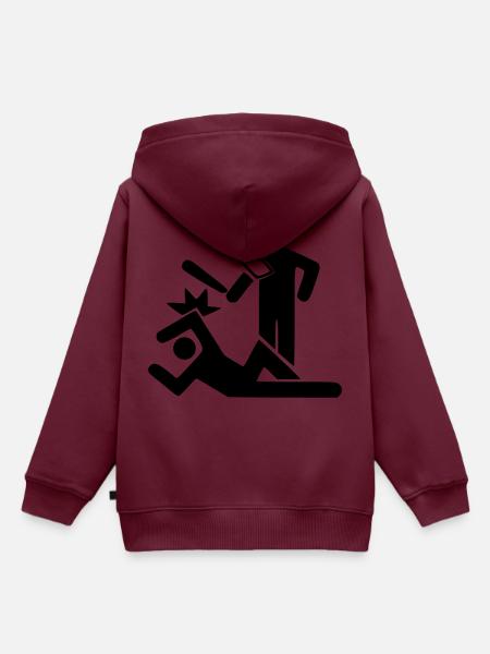 Demonstration Schläger - Kinder Premium Organic Hoodie - Burgunderrot