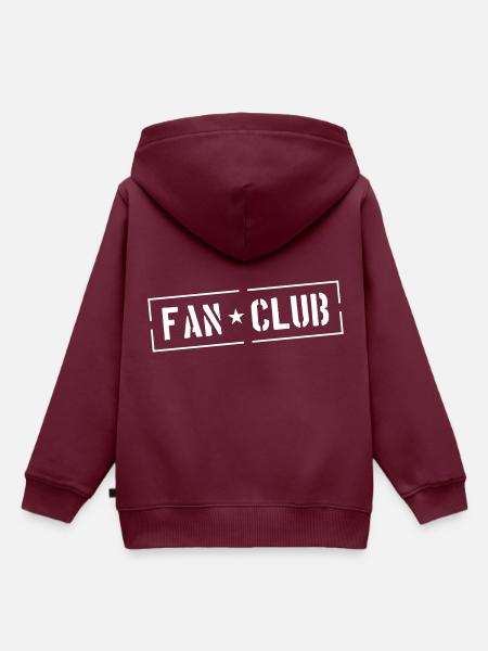 Fan Club - Kinder Premium Organic Hoodie - Burgunderrot
