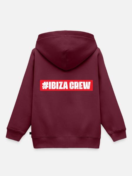 Ibiza Crew - Kinder Premium Organic Hoodie - Burgunderrot