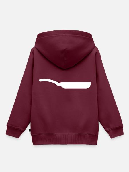 Pfanne Icon - Kinder Premium Organic Hoodie - Burgunderrot