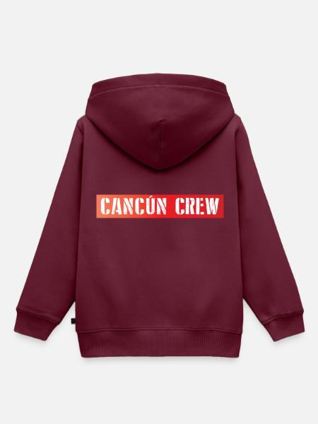 Cancun Crew - Kinder Premium Organic Hoodie - Burgunderrot