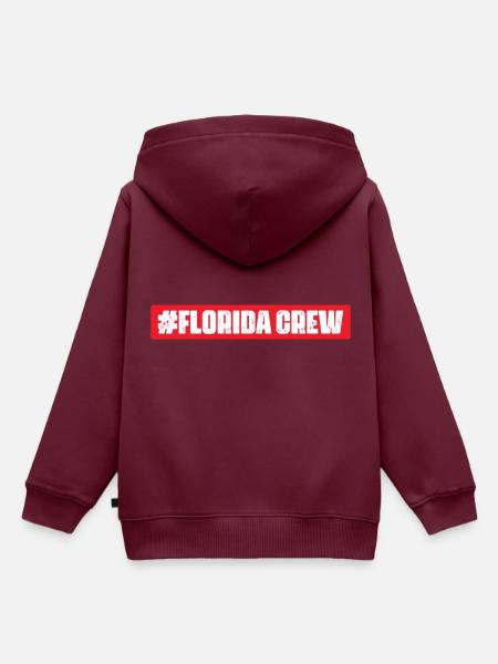 Florida Crew - Kinder Premium Organic Hoodie - Burgunderrot