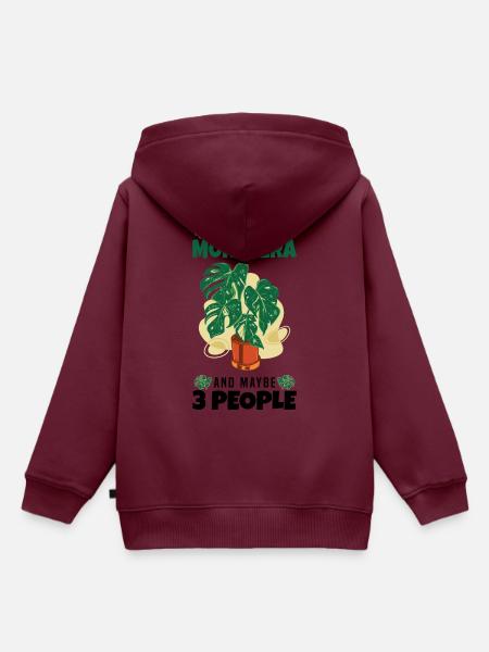 Zimmerpflanze - Kinder Premium Organic Hoodie - Burgunderrot